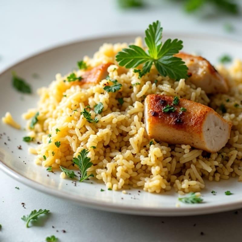 Fresh Herb and Lemon Basmati Rice Pilaf with Chicken