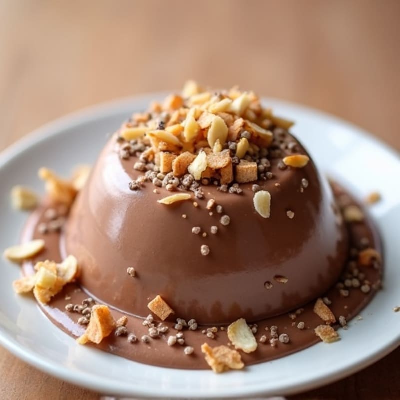 Velvety Chocolate Protein Pudding with Toasted Coconut and Hemp Seeds