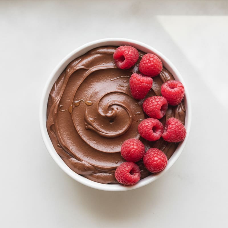 Avocado Chocolate Mousse with Berries