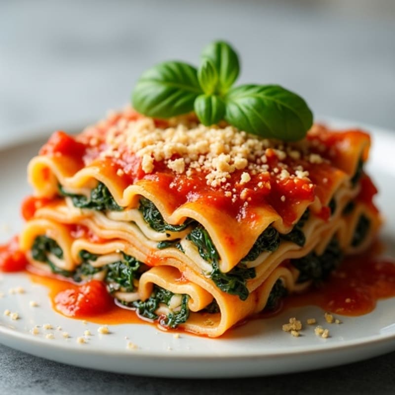 Lean Ground Turkey Lasagna with Creamy Ricotta and Spinach