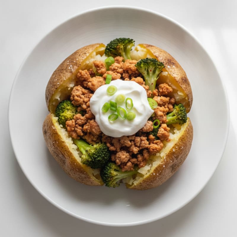 Loaded Baked Potatoes with Savory Toppings