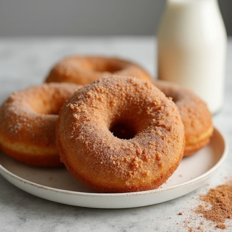 Baked Cinnamon Oat Protein Donuts