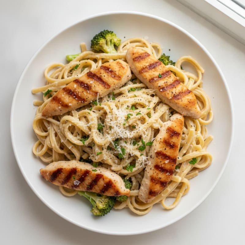 Creamy Garlic Chicken Fettuccine