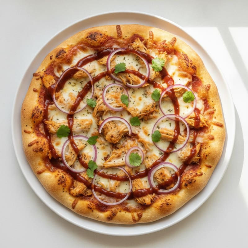 High-Protein BBQ Chicken Pizza with Red Onion