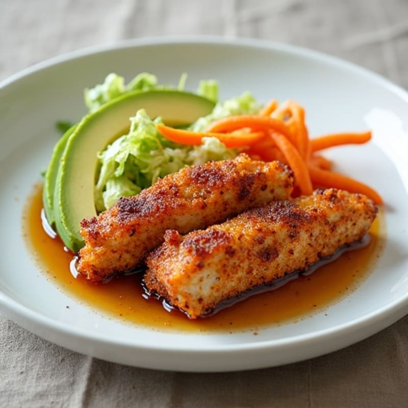 Crispy Slow-Cooked Pork with Fresh Cabbage Slaw and Creamy Avocado