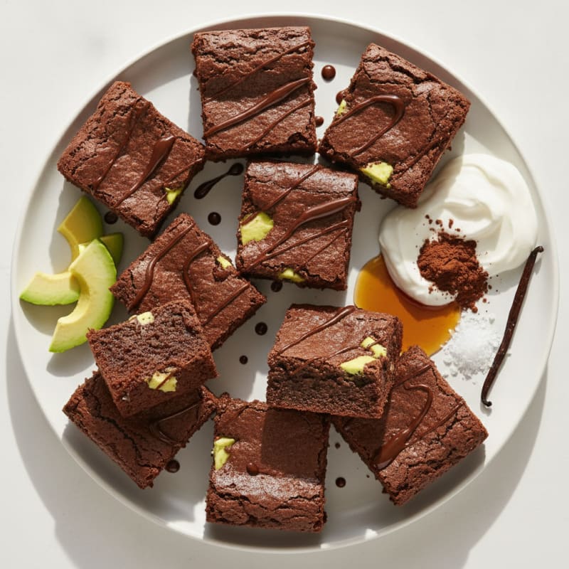 Fudgy Chocolate Avocado Brownies