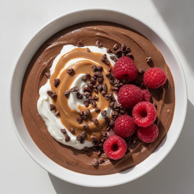 Silky Chocolate Protein Pudding with Greek Yogurt