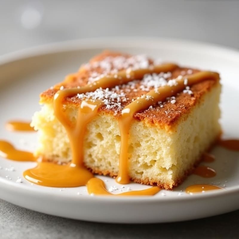Protein-Packed Vanilla Bean Cake with Almond Butter Drizzle