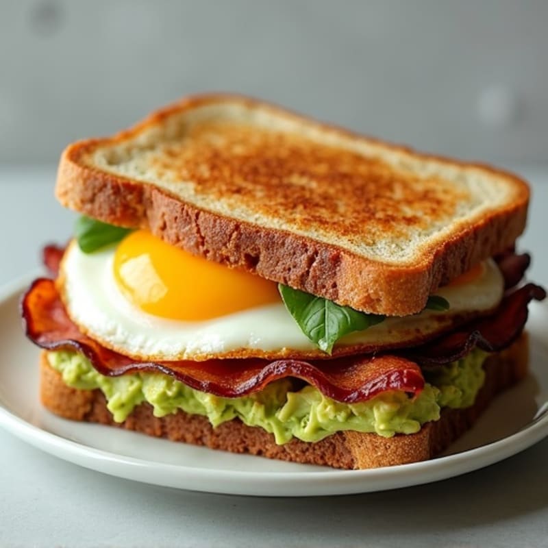 Crispy Turkey Bacon and Creamy Avocado Sandwich