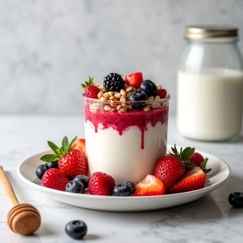 Greek Yogurt Protein Mousse with Berries