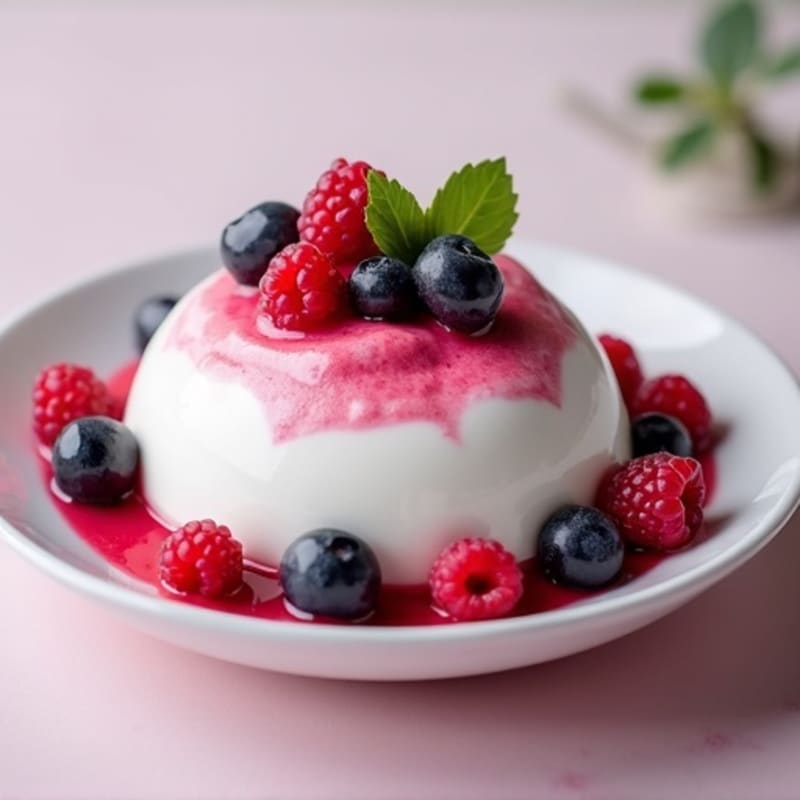 Silky Greek Yogurt Protein Mousse with Mixed Berries