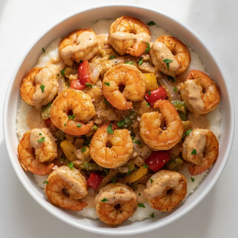 Cajun Shrimp with Creamy Grits
