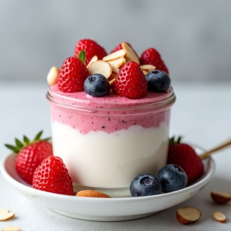 Greek Yogurt Protein Parfait with Mixed Berries