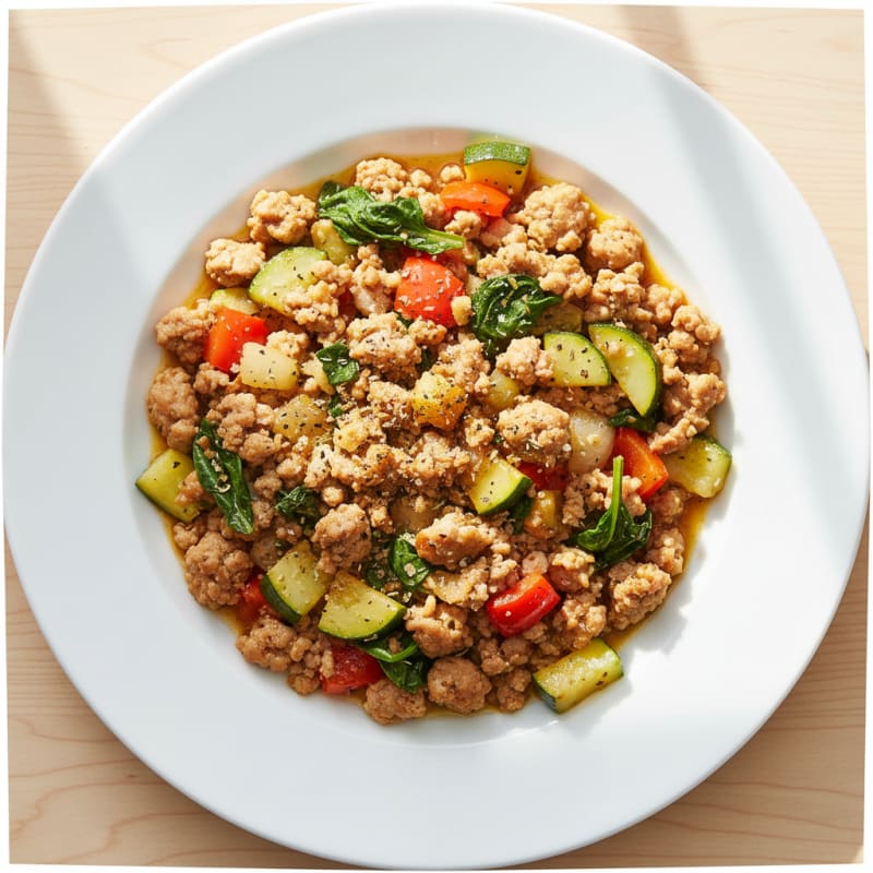 Savory Ground Turkey and Vegetable Skillet