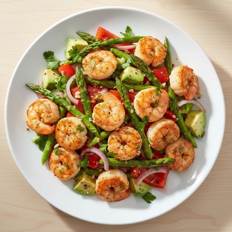 Lemon-Herb Seafood Salad with Roasted Vegetables