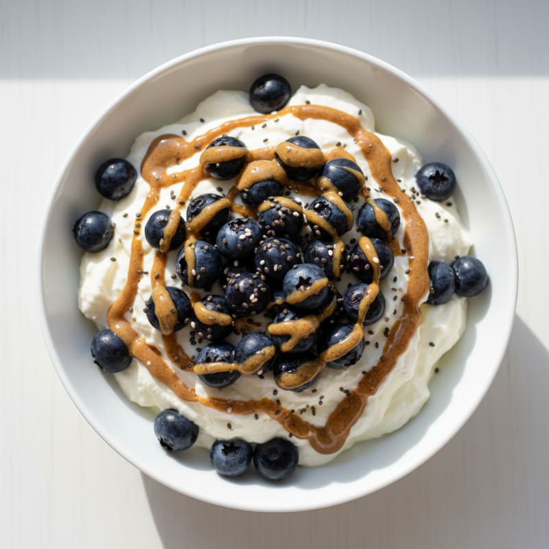 Silky Greek Yogurt Protein Pudding with Berries