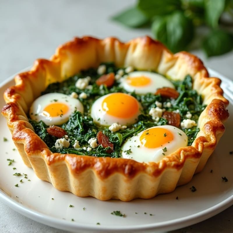 Crispy Spinach Feta Phyllo Pie