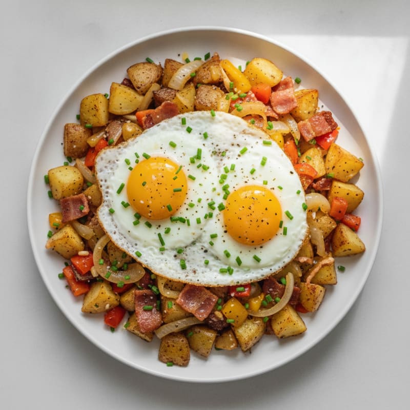 High-Protein Bacon and Potato Breakfast Hash
