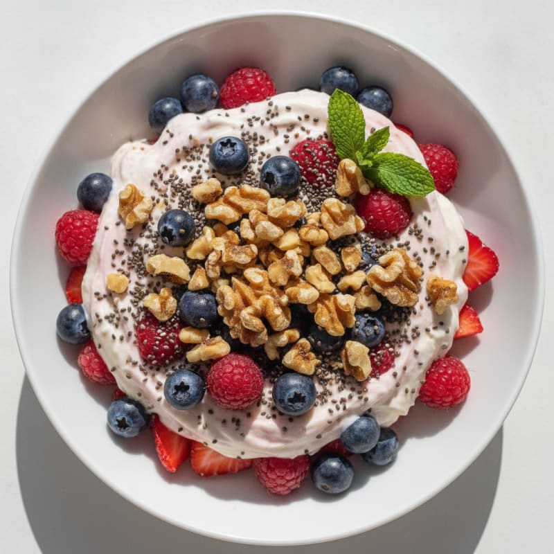 Creamy Greek Yogurt Protein Parfait with Mixed Berries