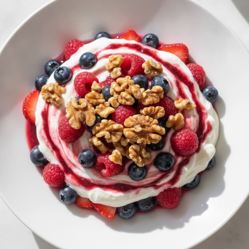 Creamy Greek Yogurt Protein Parfait with Mixed Berries