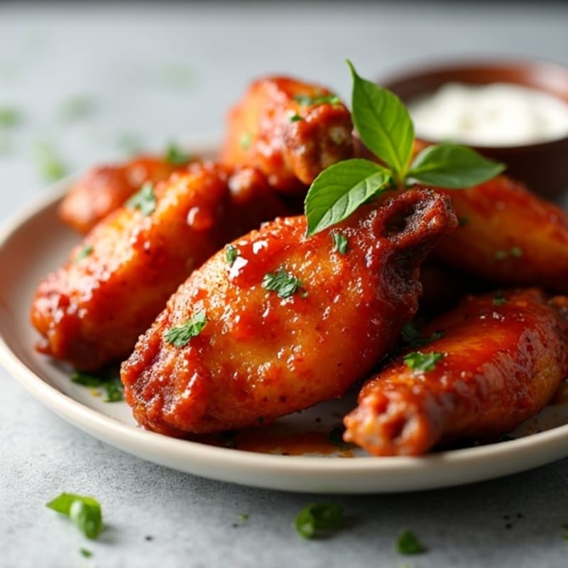 Crispy Baked Spicy BBQ Chicken Wings