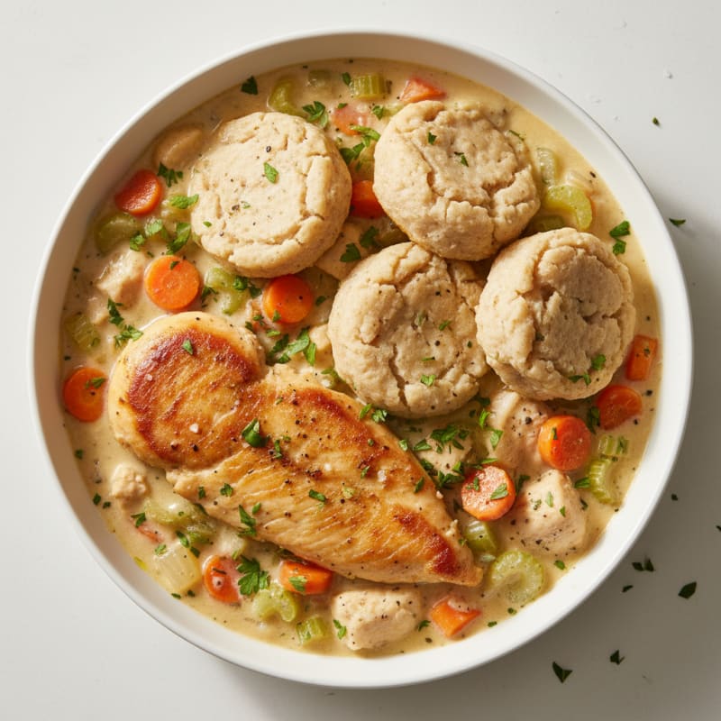 Creamy Herb Chicken and Dumplings