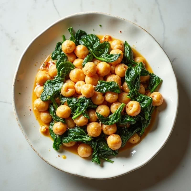 Creamy Coconut-Spiced Chickpea and Spinach