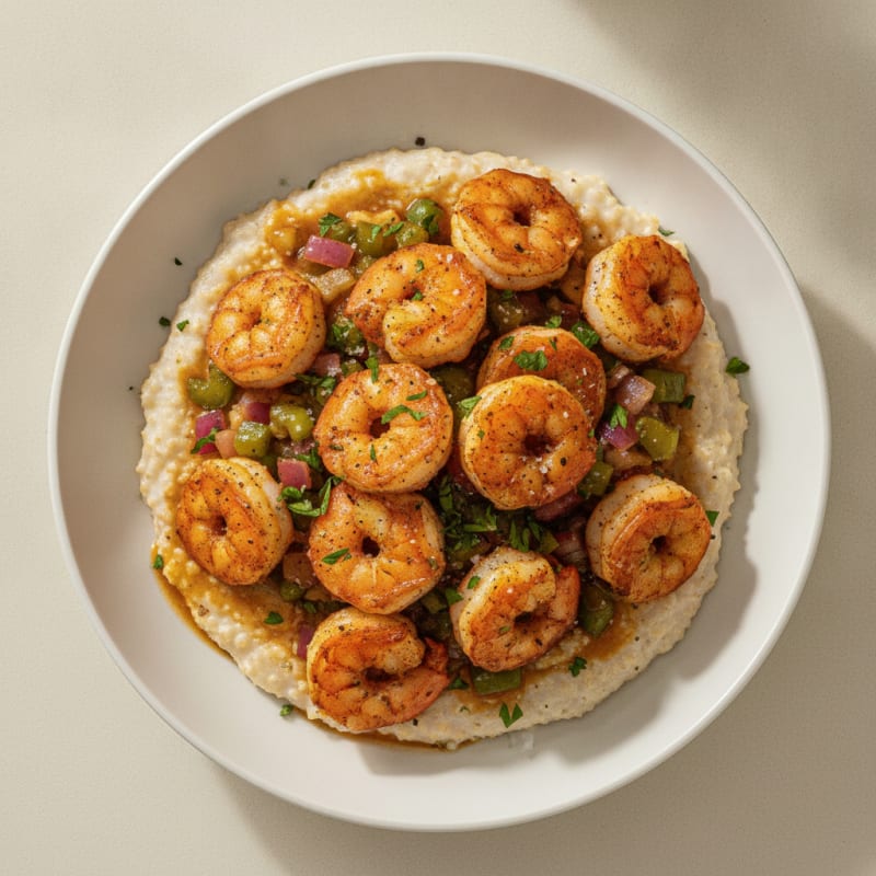 Cajun Shrimp and Creamy Grits