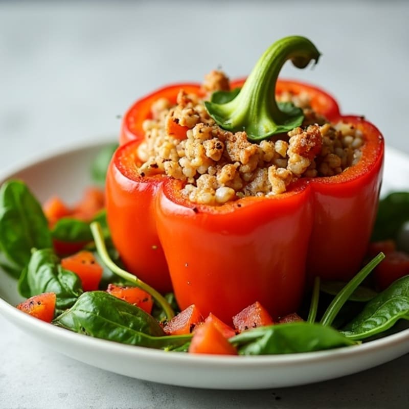 Savory Lean Ground Turkey Stuffed Bell Peppers