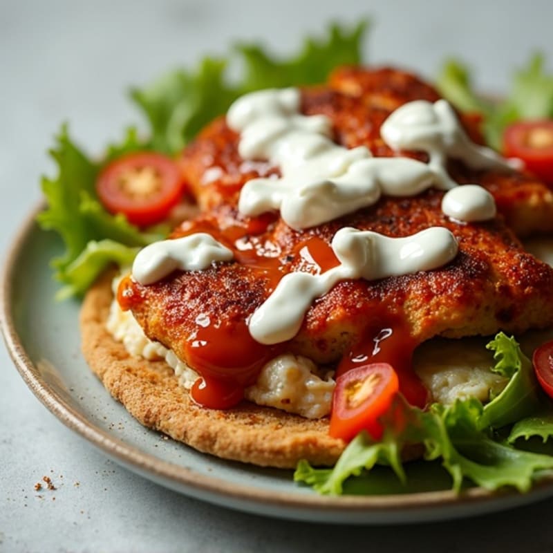 Crispy BBQ Ranch Chicken Flatbread