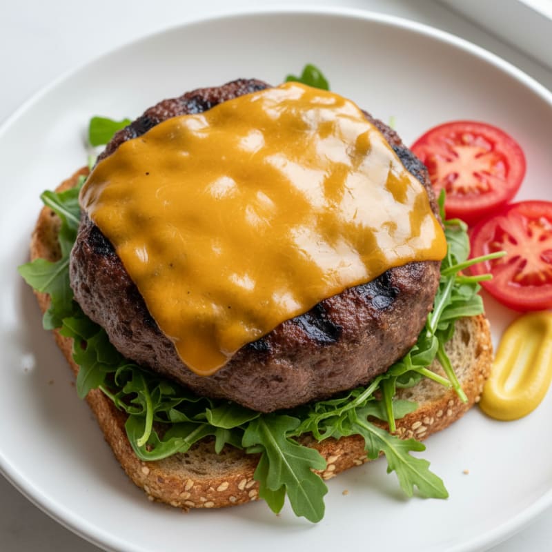 Smoky Grilled Beef & Cheddar Burger