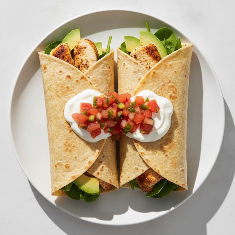 Zesty Chicken and Avocado Low-Carb Wraps