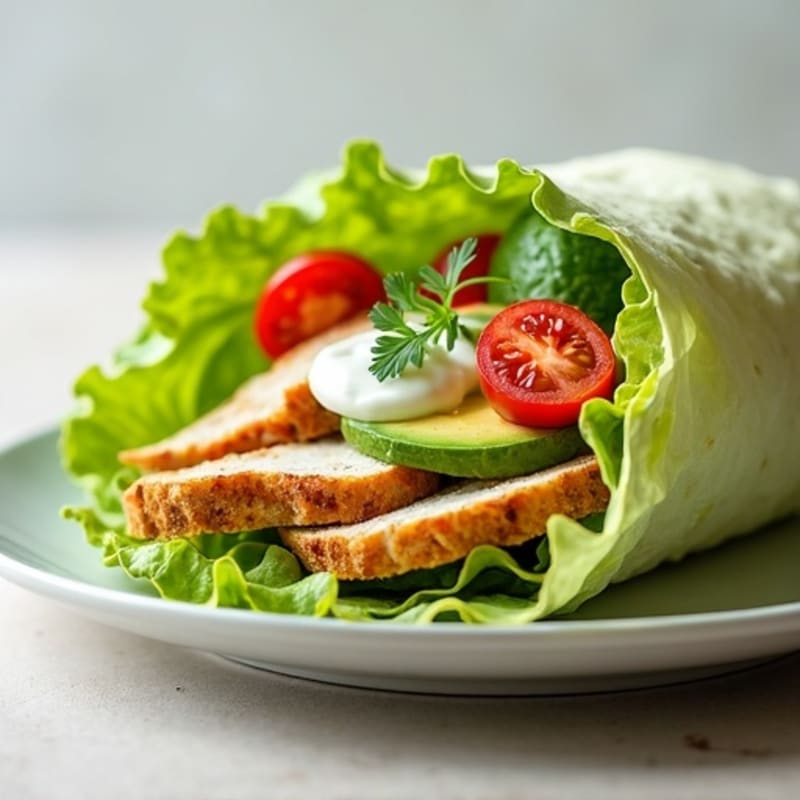 Creamy Avocado Turkey Lettuce Wrap