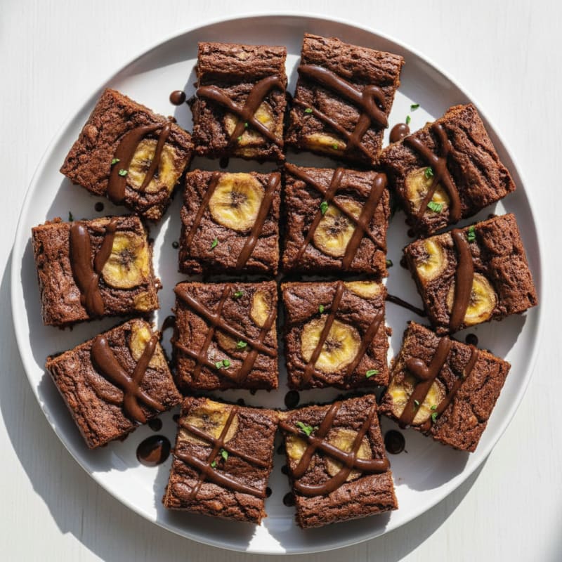 Skyr Banana Chocolate Protein Brownies