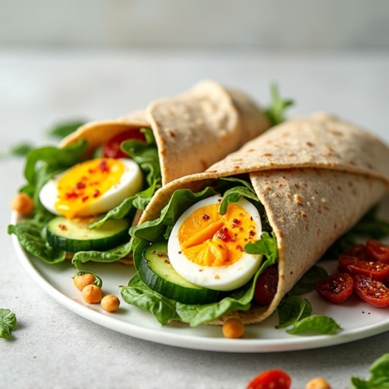 Fresh Goat Cheese Veggie Wraps with Crunchy Cucumber and Sun-Dried Tomato