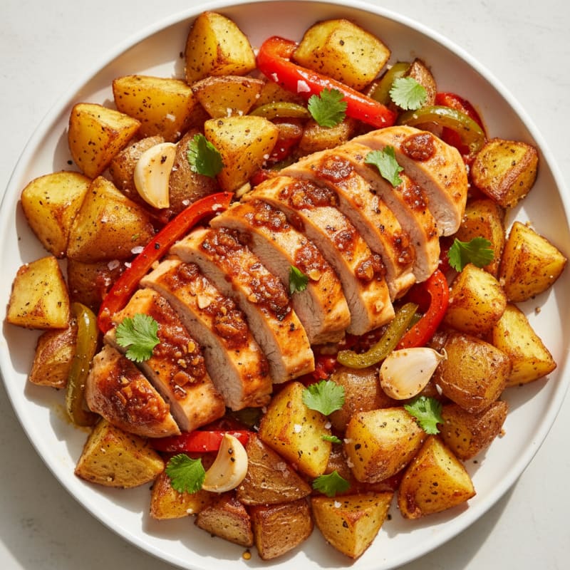 Spicy Chipotle Chicken and Crispy Roasted Potatoes