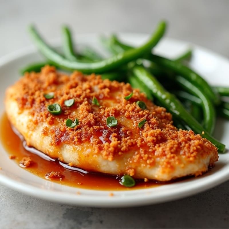 Crispy Teriyaki Chicken with Roasted Green Beans