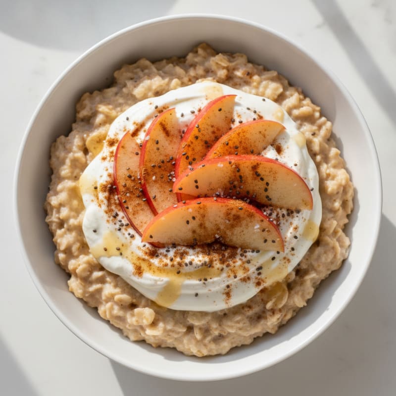 Apple Cinnamon Greek Yogurt Oatmeal