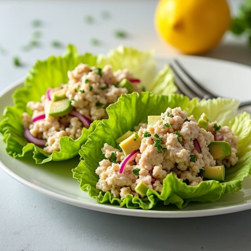 Crunchy Tuna Salad Lettuce Wraps