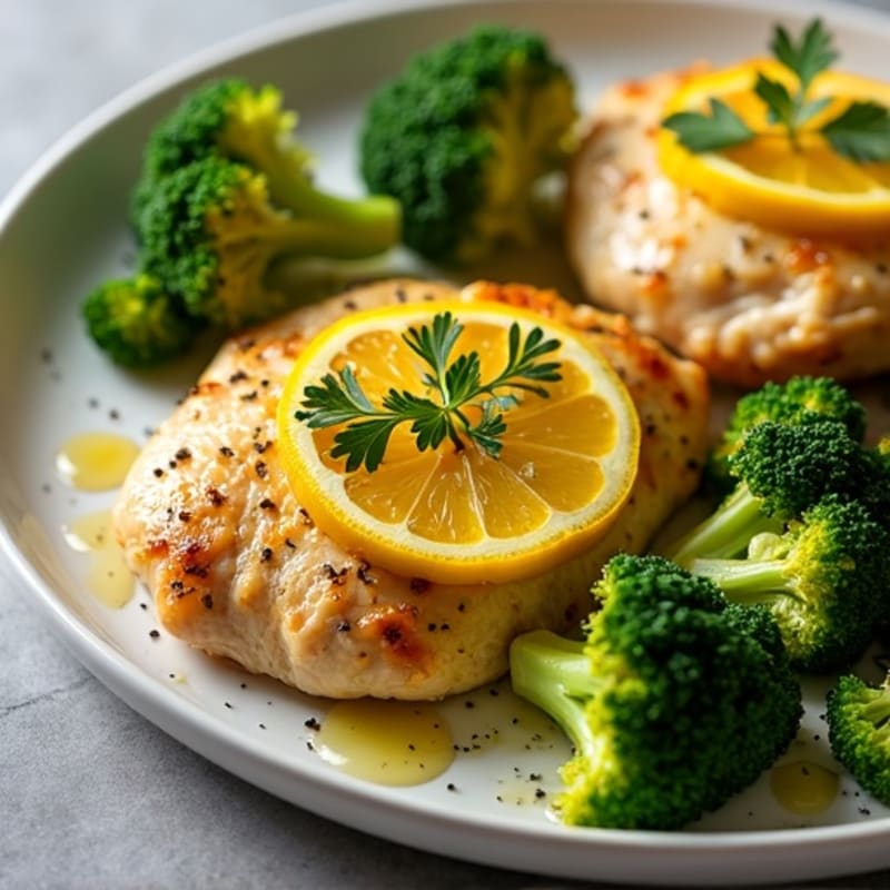 Sheet Pan Lemon Garlic Chicken with Roasted Broccoli