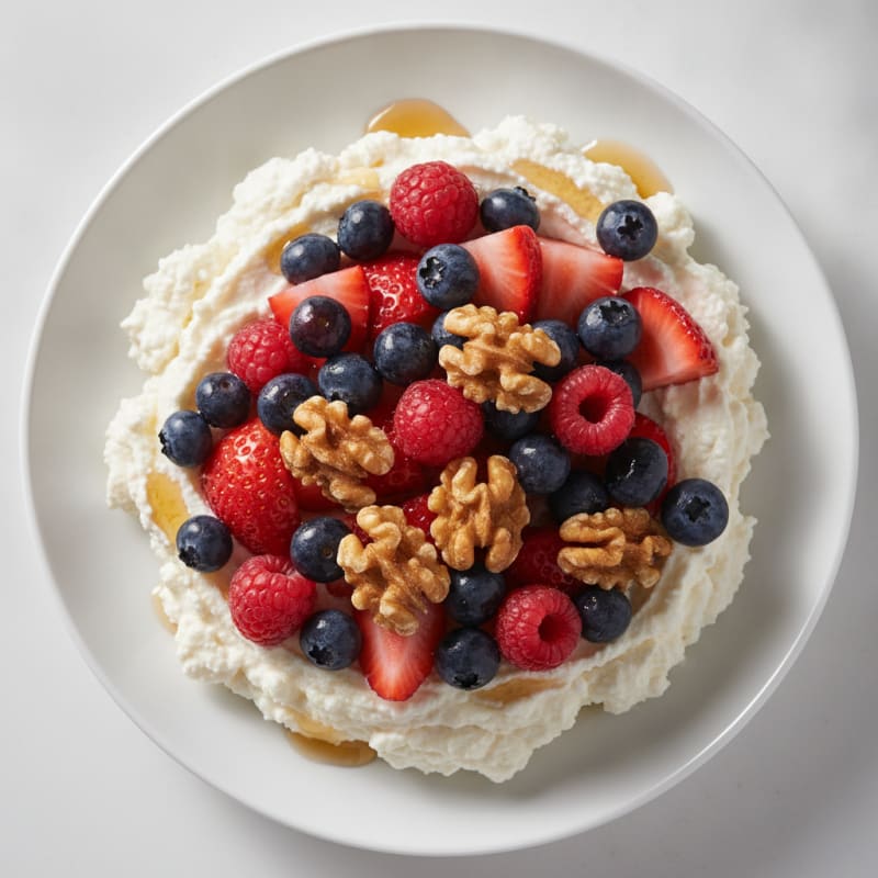 Silky Cottage Cheese Protein Mousse with Berries