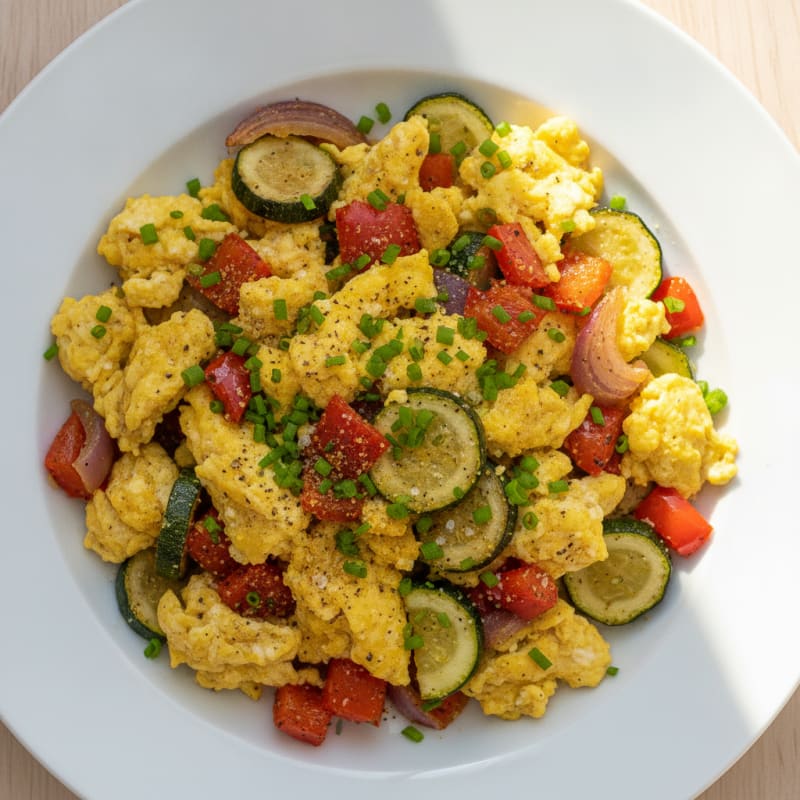 Roasted Vegetable Egg Scramble