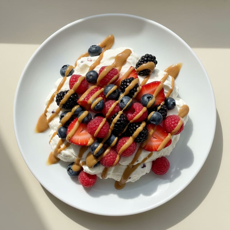 Silky Greek Yogurt Protein Mousse with Mixed Berries
