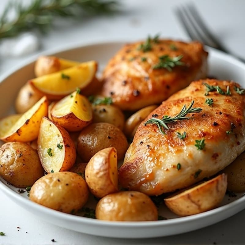 Sheet Pan Roasted Chicken and Crispy Potatoes
