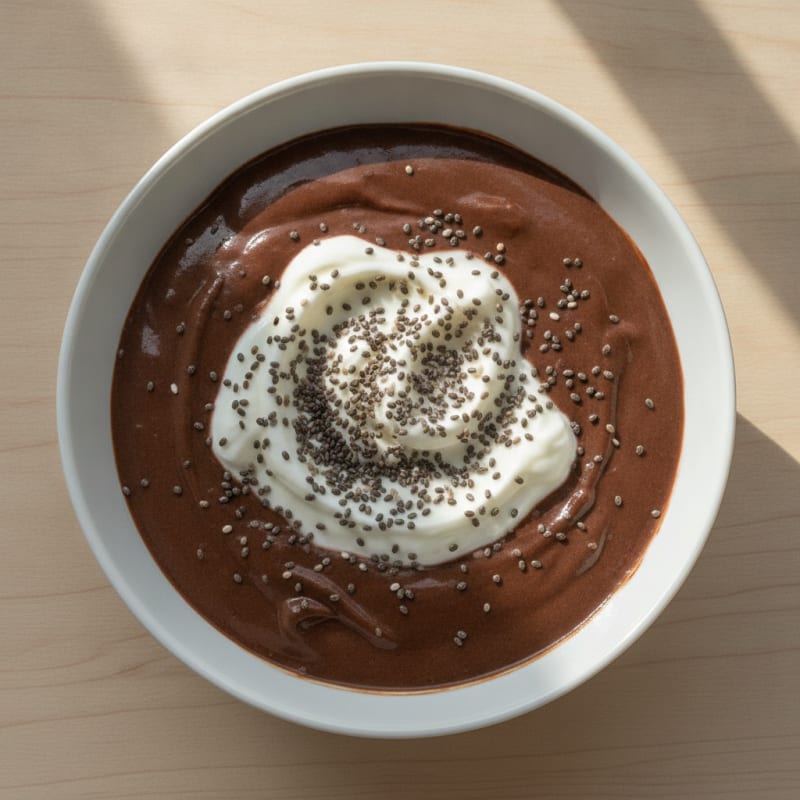 Chocolate Protein Pudding with Greek Yogurt