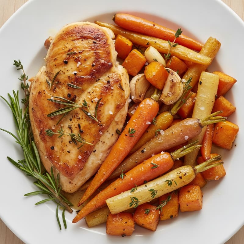 Herb-Roasted Chicken with Root Vegetables