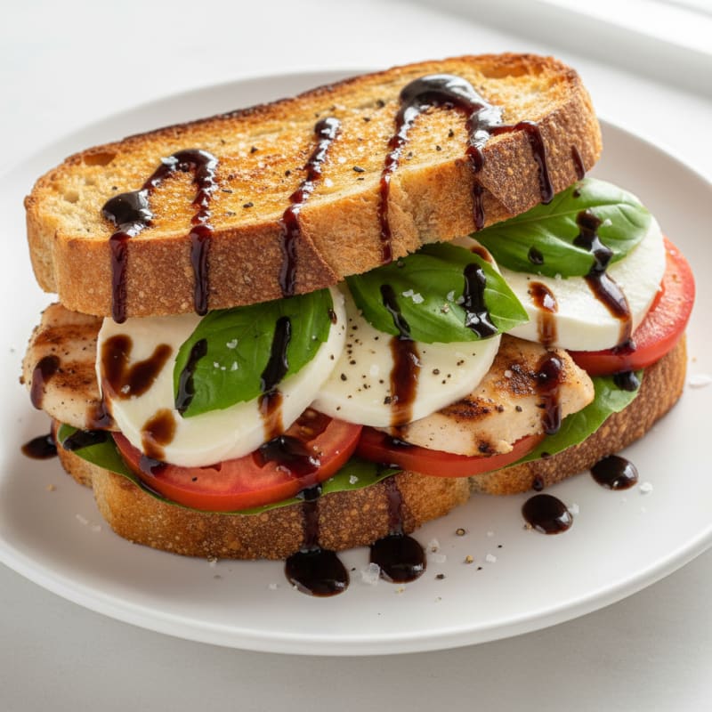 Grilled Caprese Sandwich with Balsamic Glaze