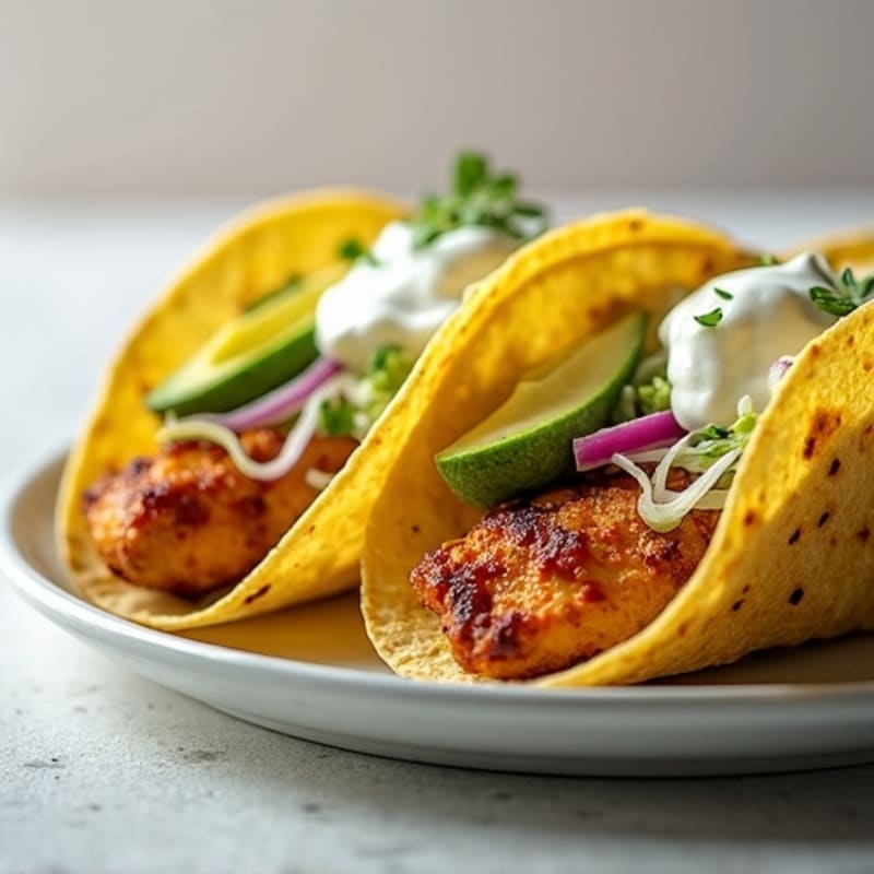 Crispy Chipotle Lime Chicken Tacos with Fresh Slaw
