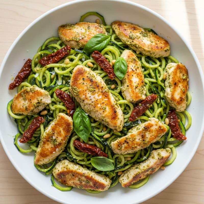 Chicken Pesto with Sun-Dried Tomatoes