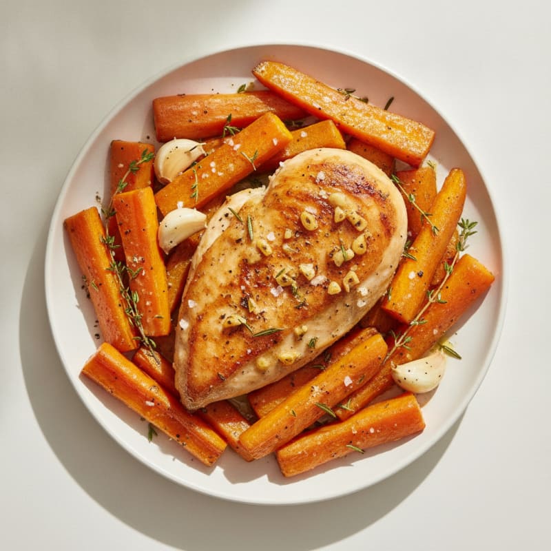 Garlic Herb Roasted Chicken with Root Vegetables